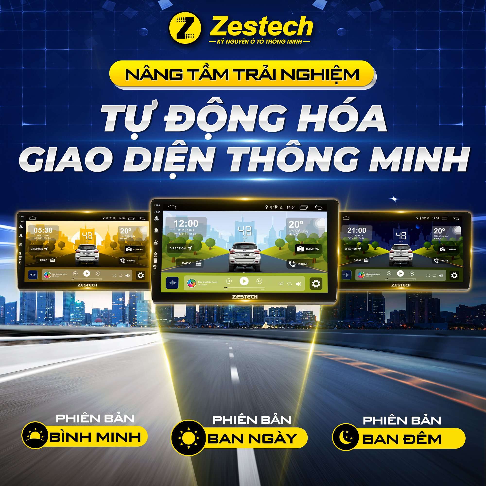 Màn hình ô tô Zestech S100J Màn Hình 9/10 inch Hệ điều hành 10.0 Ram2GB Rom32GB 16 cá nhân hóa giao diện màn hình Zestech